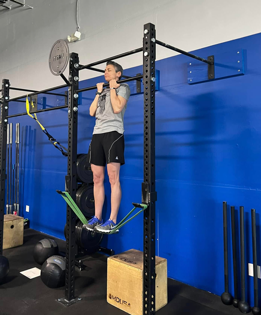 Assisted pull-up training at Freedom Fitness Wentzville